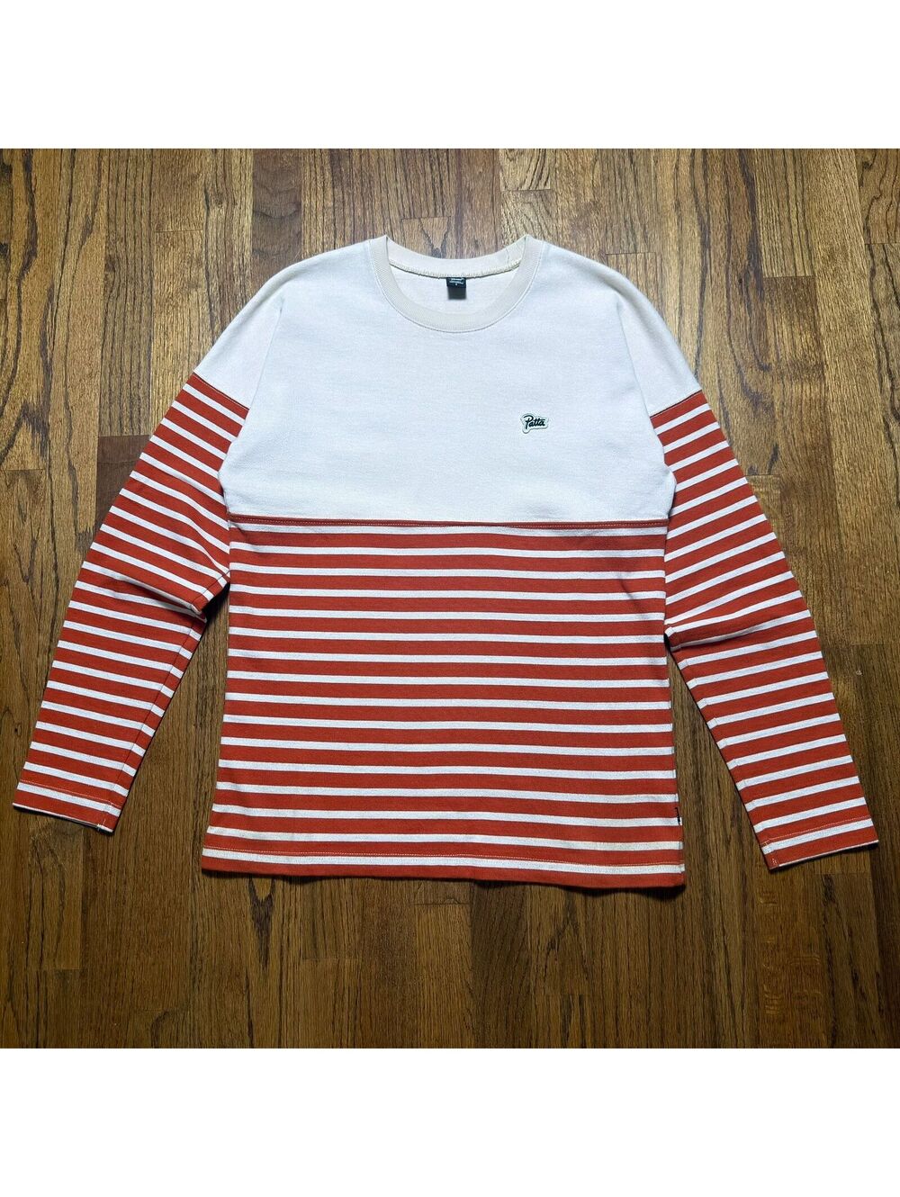 Patta Heavy Striped Long Sleeve “Rooibos Tea” • Size S